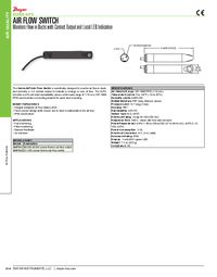 Thumbnail of document Data Sheet - AVFS - Air Flow Switch